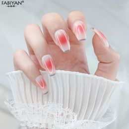 False Nails Full Cover Wearable Press Fake Fingernails Manicure Removable Tools With Glue 24PCS/Set