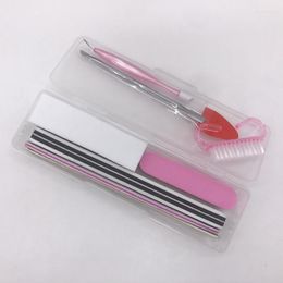 Nail Art Kits 8 Pcs/Lot Files Tools Brush Buffer Block Cuticle Pusher Dead Skin With Box Pilosh Acryl Manicure Kit Professionele Set