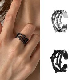 Cluster Rings Vintage Brambles Ring Opening For Women Girls Fashion Design Branch Adjustable Finger Jewellery Accessories Party GiftsCluster