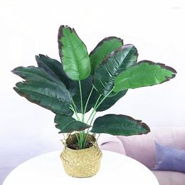 Decorative Flowers 66CM 12 Leaf Artificial Banana Tree Green Simulation Palm Plastic Plants Art Crafts El Balcony Rome Decor Accessorie