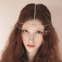 Hair Clips Fashion Simple Everything Sweet Cool Wind Fine Chain Niche Design Personality Geometric Street S Temperament Headdress