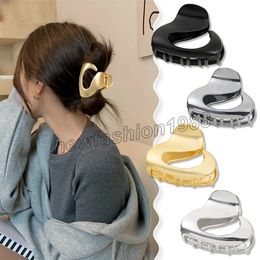 New Fashion Clamps Small Geometry Metal Solid Colour Clip Hairpin Barrettes for Women Girl Accessories Headwear Hair Claw Wholesale 2023