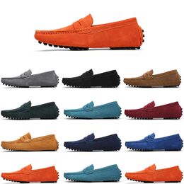 High quality Non-Brand men casual suede shoe mens slip on lazy Leather shoe 38-45 Purple