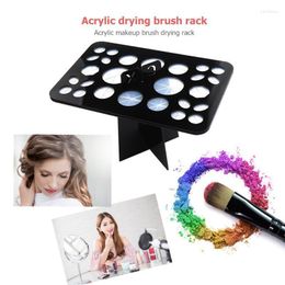 Makeup Brushes Hole Brush Drying Holder Acrylic Nail Art Pens Organizer Cosmetic Dryer Stand Storage RackMakeup Harr22