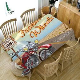 Table Cloth Vintage Car Print Tablecloths Birthday Party Wedding Decoration Dining Coffee Nappe De