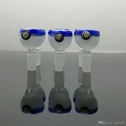 Smoking Pipes Double color ball glass bulb head Wholesale Glass bongs Oil Burner Glass Water Pipes