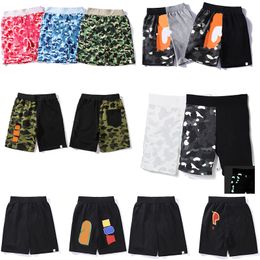 designer Bathing ape mens shorts Men's womens cotton summer shark head fish mouth embroidery badge Shorts Beachs JapanSports Pants M/L/XL/XXL/XXXL