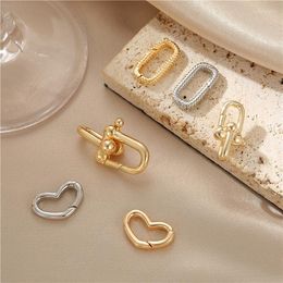 Charms Diy Jewelry 14K Gold Inlaid Zircon Climbing Button Pendant Handmade Bracelet Necklace Earrings Accessories