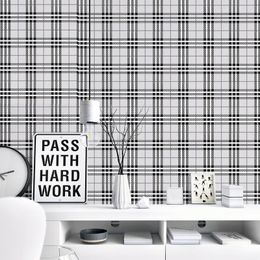 Wallpapers 10m Waterproof Modern Minimalist Nordic British Scottish Plaid Wallpaper For Bedroom Living Room Office Kitchen Wall Papers Home