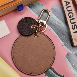 New Style Round Designer Letter High Quality Key Chain Accessories Unisex Key Ring PU Leather Alphabet Pattern Car Keychain Jewelr242c