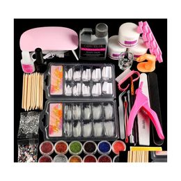 2016 Nail Art Kits Acrylic Kit With Uv Led Lamp Fl Manicure Set Tools Powder Liquid Glitter All For Drop Delivery Health Beauty Dhmg6