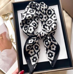 20style 70-70cm Designer Letters Print Floral Silk Scarf Stripe Headband for Women Fashion Long Handle Bag Scarves Paris Shoulder Tote Lage
