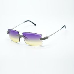 Occhiali da sole in metallo a diamante micro-pavimenti occhiali da sole Woow Eyewear 3524031 con lente tagliata da 57 mm