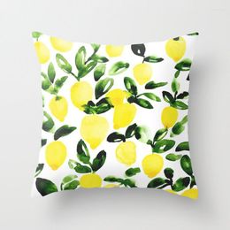 Pillow Decorative Mandala Yellow Geometry Case Polyester 45 45cm Cover Home Decoration Throw Chair Sofa Pillowcase