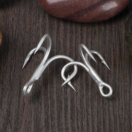 Fishing Hooks 5Pcs/SET Sharp Triple Anchor Hooks Sea Fishing Hook Salt Water 3X Treble Hooks Anchor Rust-Proof Fishhook Tuna XJigging Hooks P230317