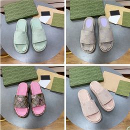 Men Women Luxury Brand Thick Bottom Sandals Classic Embroidery Letter Platform Shoes Sexy Outdoor Flip Flops Indoor New Designer slipper