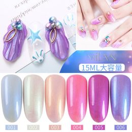 Nail Gel MiLAN 6pcs/set 15ml Mermaid Polish Kit Shell Pearl Colour Gels Nails Art Varnish Lot UV Semi Permanent Lacquer