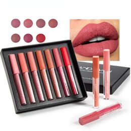 Lip Gloss Colors/box Nude Velvet Liquid Lipstick Kit Lips Cosmetics Matte Makeup Set Waterproof Long-last Lipgloss GiftLip