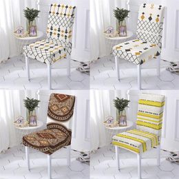 Chair Covers Geometry Lattice Style Cases Furniture Kitchen Chairs Cover Plant Flowers Pattern Home Case StuhlbezugChair