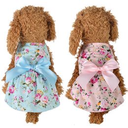2023 Summer Dog Apparel New Pet Dog Clothes Dress Sweety Princess Dress Teddy Puppy Wedding Dresses Fot Dog Small Medium Dogs Pet Accessories