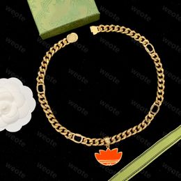 Luxury Designer Necklace For Men Silver Gold Cuban Link Bule Enamelled Pendant Necklaces Designers Jewelry G Chains Lovers Gift