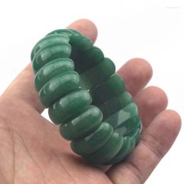 Strand Natural Green Aventurine Jade Bracelet Stone Jewelry Bangle DIY For Woman Wholesale !