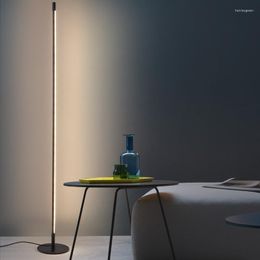 Floor Lamps Modern Living Room LED Lamp Bedroom Lighting Standing Simple Line Beside The Sofa Decorative Light Fixtures