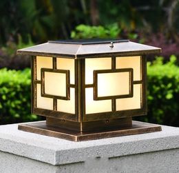 Solar power led post lights landscape garden lights gate pillar lighting outdoor lamps for villa deck park