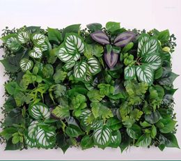 Decorative Flowers Artificial Plant Wall Plastic Green Plants Grass Lawn Wedding Background Fake Flower Home Living Room Garden Walls