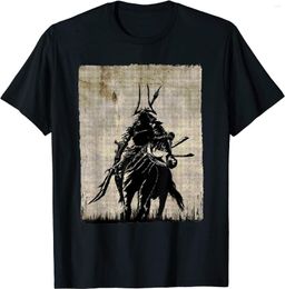 Men's T Shirts Samurai Warrior Vintage Fighter Retro Bushido Hip Hop Cotton Shirt Men Casual Short Sleeve Tees Tops Drop