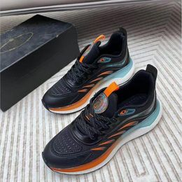 Fashion Men Casuals Shoes Soft Bottom Collision Cross Running Sneakers Italy Classic Elastic Band Low Tops Leather Designer Outdoor Walk Casual Trainers Box EU 38-45