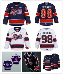 Youth Mens Connor Bedard Pats Hockey Jersey White Blue Sewn Custom Name  Number