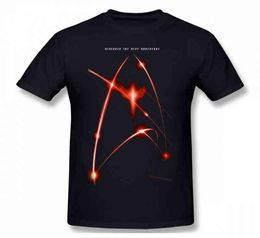 Men Star Trek Trek Science FictionTV Series Homme Tshirt Discovery Season 2 Premier Poster Streetwear Sleeve curta G01136843270