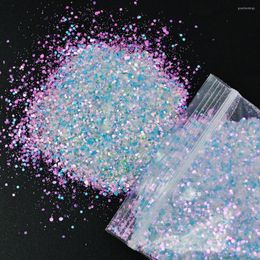 Nail Glitter 50g/Pack Art Gradient Iridescent Sequins Mixed Size Hexagonal Colourful Chunky Symphony Laser Shinning Flakes AS-5D