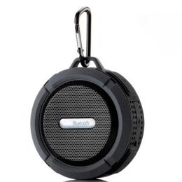 Portable Speakers C6 Portable Ip65 Waterproof Bluetoothcompatible Speaker Big Suction Cup Hook Stereo Outdoor Sports Tf Subwoofer Mini Speaker Z0317