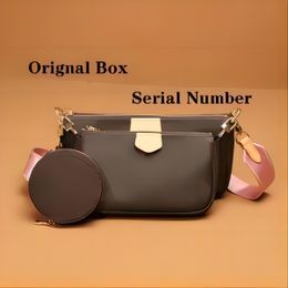 5A Women Luxurys 2023 Original bag imported Leather Box Date code Handbags Purse Wallet clutch shoulder messenger cross body multi pochette