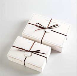 Gift Wrap 2023 White Card Paper Box For Wedding Favours Birthday Party Candy Cookies Christmas Package 6