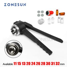 Zonesun Manual Viage Crimper Sealing Machine 13mm rostfritt stål Flip Off Caps Handkapande Machine Tool Crimper Seals ZS-PVC2