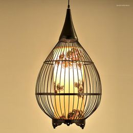 Pendant Lamps Chinese Bamboo Cage Lights Dining Room Bedroom El Restaurant Classical Style LU71245