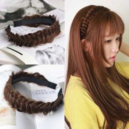 Korean Style Fishbone Plaits Wig Hair Hoop Non Slip Toothed Twist Braid Band Sweet