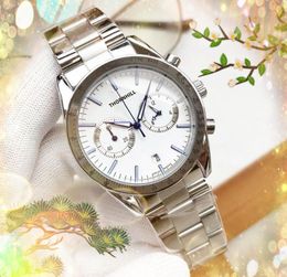 Five Pins Two Eyes Design stainless steel watches Quartz chronograph movement Men Lumious highend Customized Logo Luxury Upgrade Wristwatches Clock Stopwatch