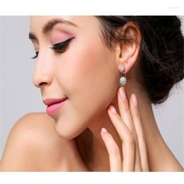 Stud Earrings Women Crystal Rhinestone Ear Double Ball Drop Jewellery Gift