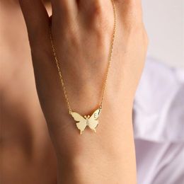 Pendant Necklaces Dainty Initial Necklace Butterfly Name For Women Minimalist Personalised Jewellery Christmas Gift