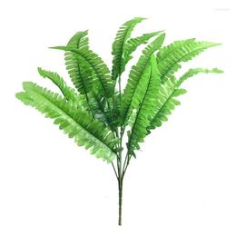 Decorative Flowers Artificial Of Green Plants Ferns Simulation Plant Potted Fake Grass Persian Iron Leaves Garden Decoration FZ197