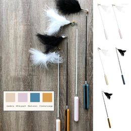 Cat Toys Teaser Feather Brand Adjustable Colourful Stick Pets Products Toy Flexible Lightweight Animal Supply