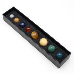 Decorative Figurines 7pcs Natural Stone Ball Ornament Massage Bead Mixed Box For Jewelry MakingDIY Home Decor Reiki Healing Energy Gem Gift