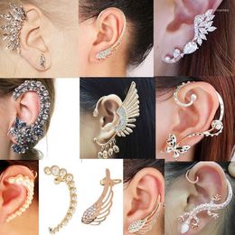 Dangle Earrings Ear Clip Hook For Women 2023 Trend Korean Style Fashion Aesthetic Pearl Butterfly Lizard Grunge Jewellery