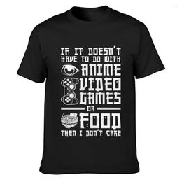 Men's T Shirts Anime Video Games Or Food Funny Manga Otaku Shirt Fashion Spring Round Collar Tee Printed Pictures Pattern Famous