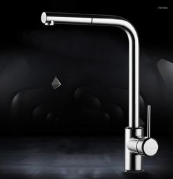 Kitchen Faucets Fashion German Technology High Quality Brass Chrome Single Lever And Cold Pull Out Sink Faucet Tap