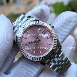 Watches of Women 31MM Lady Gift Watch BPf Pink Dial Automatic Movement Jubilee Stainless steel dress Date sapphire Crystal BP Factory Wristmatches Original Box